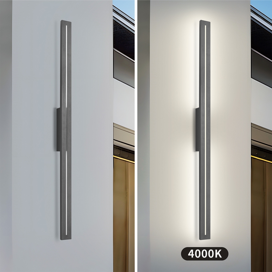 Brilagi - LED зовнішній настінний світильник LINEO LED/24W/230V 4000K IP65 100 см антрацит