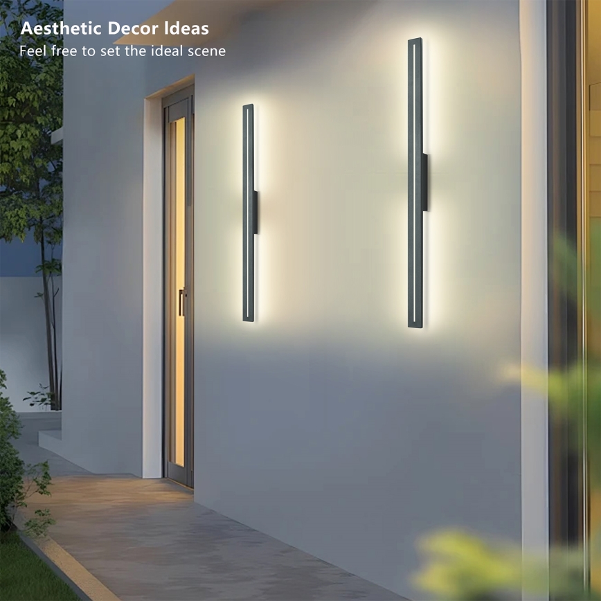Brilagi - LED зовнішній настінний світильник LINEO LED/24W/230V 4000K IP65 100 см антрацит