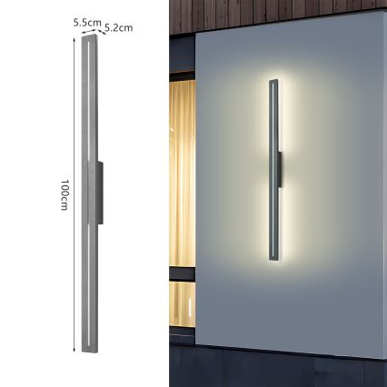 Brilagi - LED зовнішній настінний світильник LINEO LED/24W/230V 4000K IP65 100 см антрацит