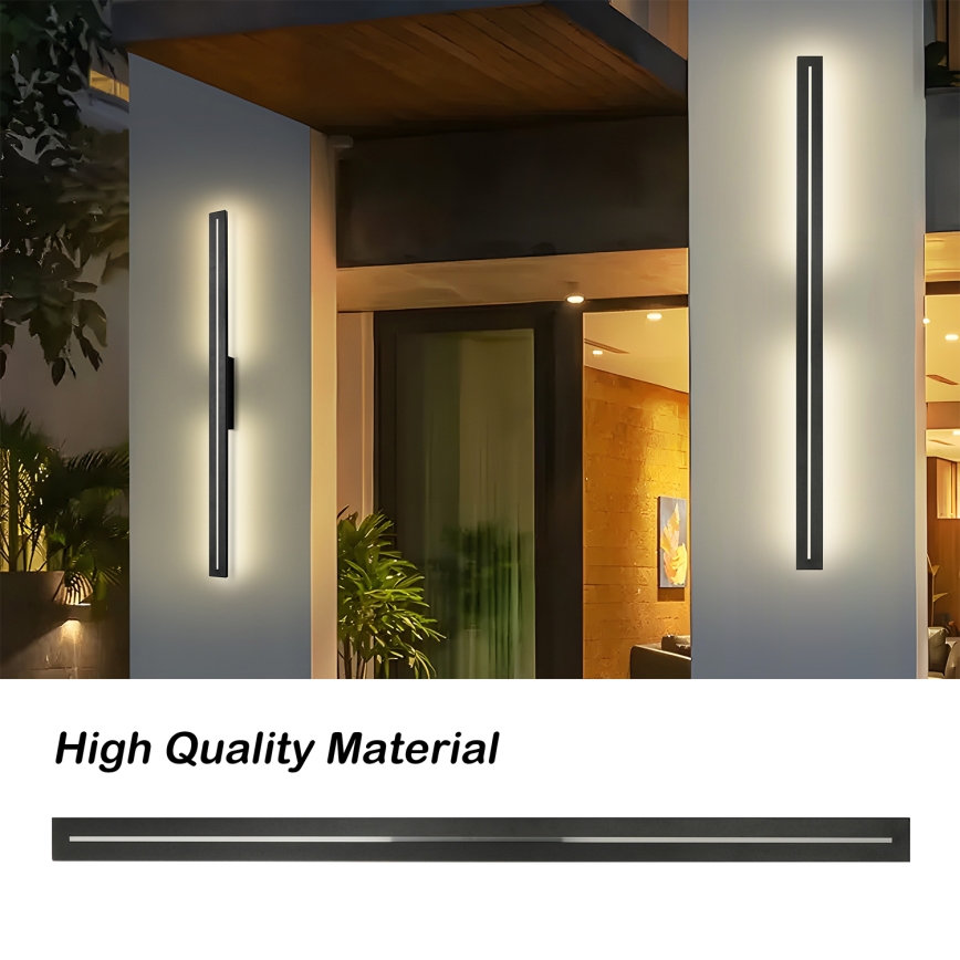 Brilagi - LED зовнішній настінний світильник LINEO LED/24W/230V 4000K IP65 100 cm чорний
