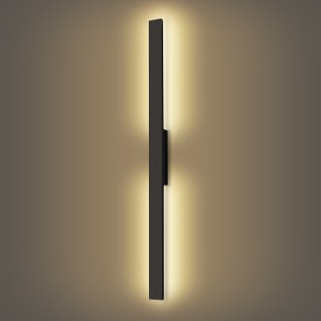Brilagi - LED зовнішній настінний світильник LUNA LED/24W/230V 3000K IP65 100 см чорний