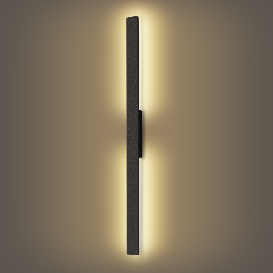 Brilagi - LED зовнішній настінний світильник LUNA LED/24W/230V 3000K IP65 100 см чорний