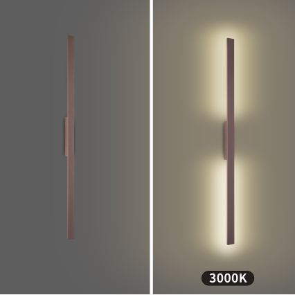 Brilagi - LED зовнішній настінний світильник LUNA LED/24W/230V 3000K IP65 100 см коричневий CRI 90