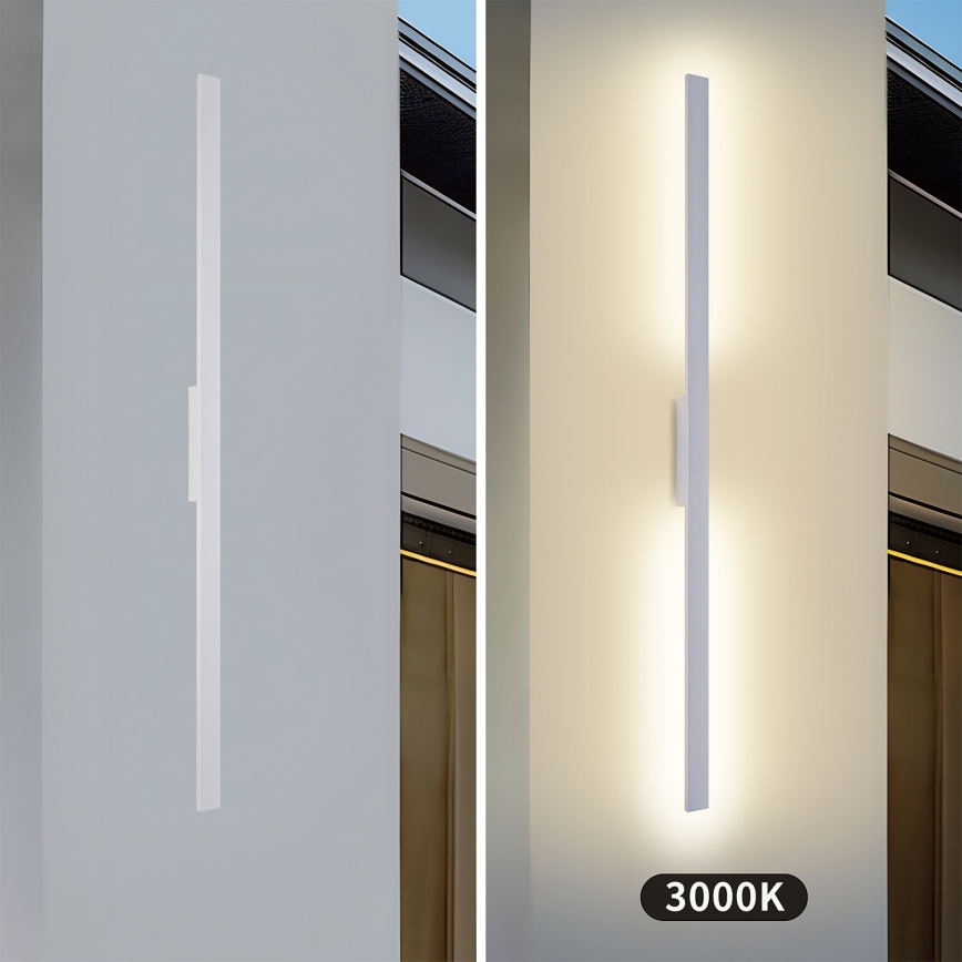 Brilagi - LED зовнішній настінний світильник LUNA LED/30W/230V 3000K IP65 150 см білий CRI 90