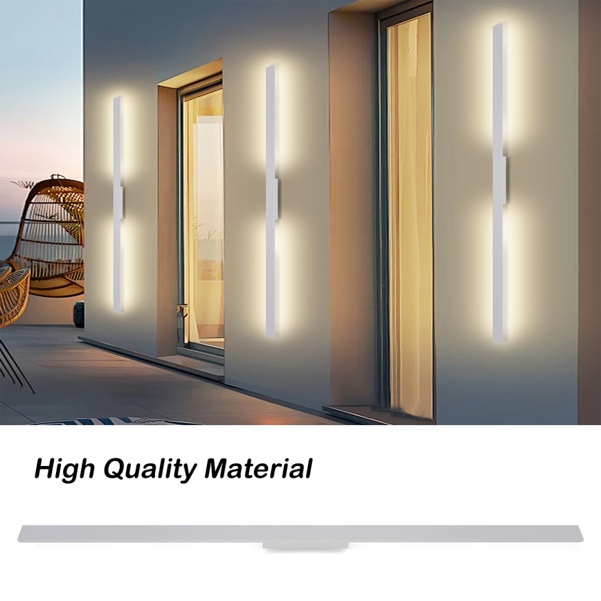 Brilagi - LED зовнішній настінний світильник LUNA LED/30W/230V 3000K IP65 150 см білий CRI 90