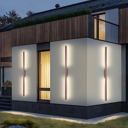 Brilagi - LED зовнішній настінний світильник LUNA LED/30W/230V 3000K IP65 150 cm коричневий CRI 90