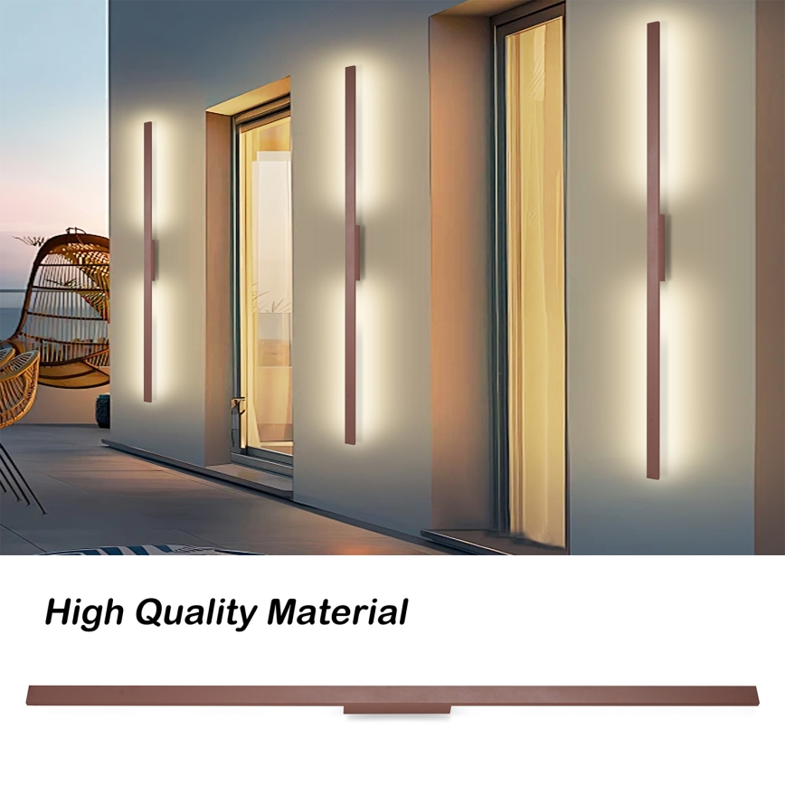 Brilagi - LED зовнішній настінний світильник LUNA LED/30W/230V 3000K IP65 150 cm коричневий CRI 90