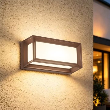Brilagi - LED зовнішній настінний світильник PARKER LED/12 Вт/230 В 3000/4500/6000 К коричневий IP44