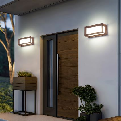Brilagi - LED зовнішній настінний світильник PARKER LED/12 Вт/230 В 3000/4500/6000 К коричневий IP44