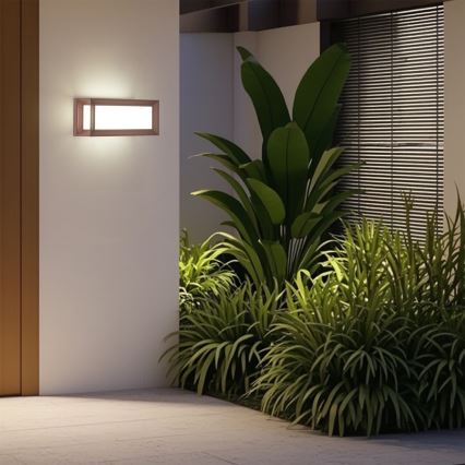 Brilagi - LED зовнішній настінний світильник PARKER LED/12 Вт/230 В 3000/4500/6000 К коричневий IP44