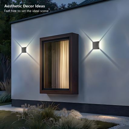 Brilagi - LED зовнішній настінний світильник QUADRAY LED/4W/230V антрацит IP65