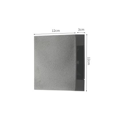 Brilagi - LED зовнішній настінний світильник QUADRAY LED/4W/230V антрацит IP65