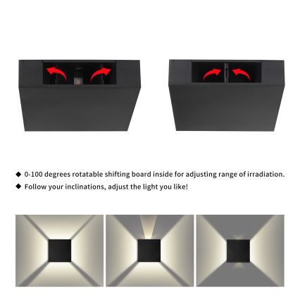Brilagi - LED зовнішній настінний світильник QUADRAY LED/4W/230V чорний IP65