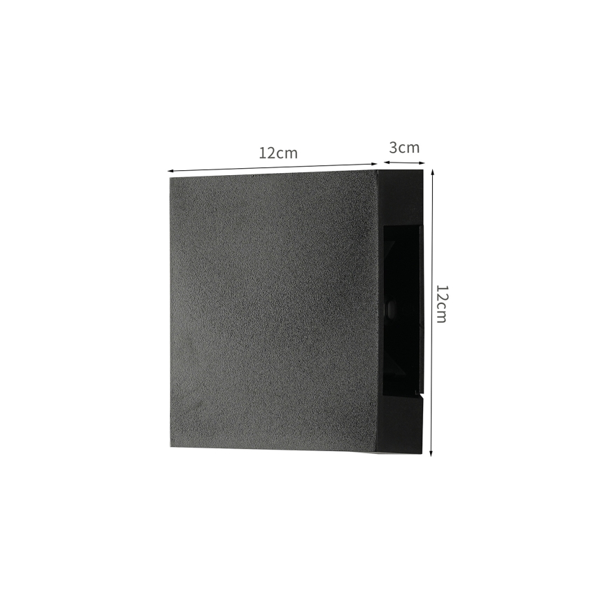 Brilagi - LED зовнішній настінний світильник QUADRAY LED/4W/230V чорний IP65
