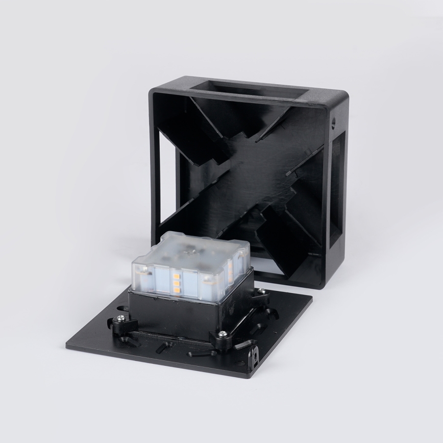 Brilagi - LED зовнішній настінний світильник QUADRAY LED/6W/230V чорний IP54