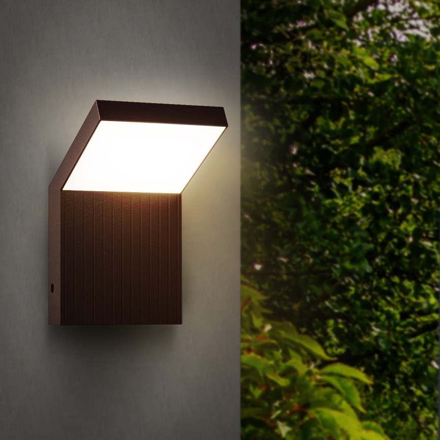 Brilagi - LED зовнішній настінний світильник RIANO LED/8W/230V коричневий IP65