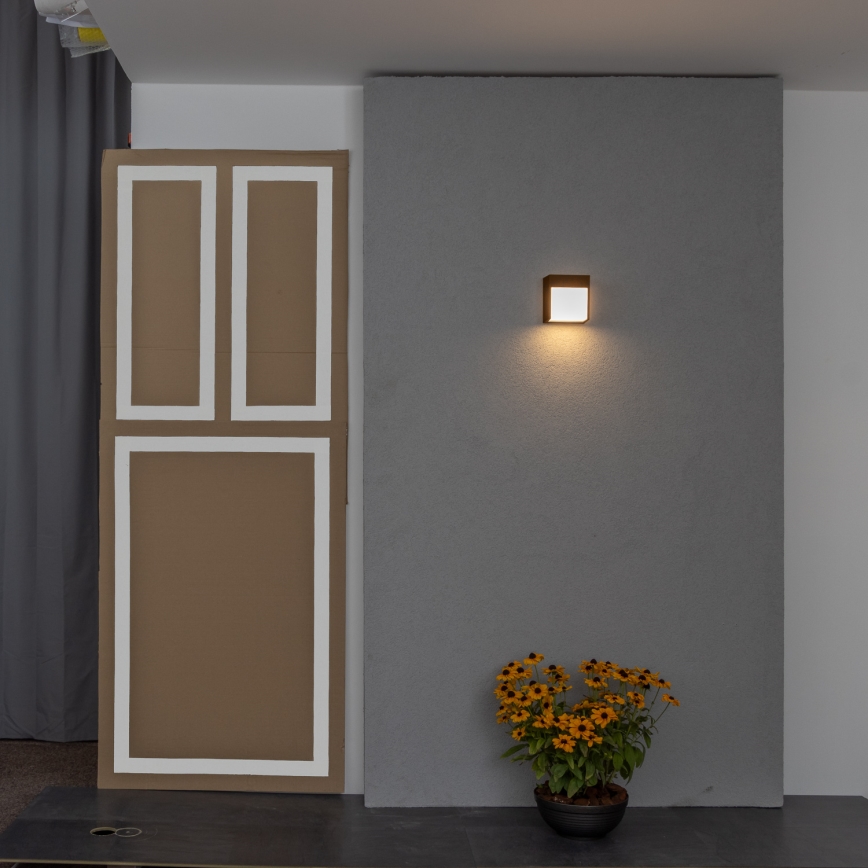 BRILAGI - LED зовнішній настінний світильник TERNI LED/12W/230V коричневий IP44