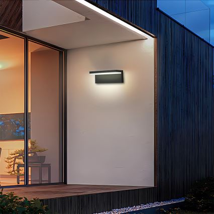 Brilagi - LED зовнішній настінний світильник TESSI LED/10W/230V чорний IP54