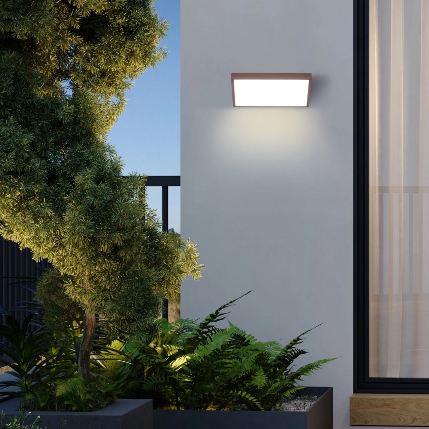 Brilagi - LED зовнішній настінний світильник TRIANGLE LED/20W/230V, коричневий, IP65