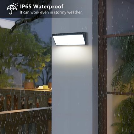 Brilagi - LED зовнішній настінний світильник TRIANGLE LED/42W/230V 3000/4000/6500K чорний IP65