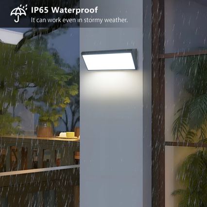 Brilagi - LED зовнішній настінний світильник TRIANGLE LED/42W/230V антрацит IP65