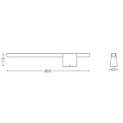 BRILAGI - LED Зовнішній настінний світильник VELORA LED/9W/230V 60 cm IP44 чорний