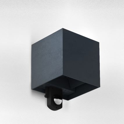 Brilagi - LED зовнішній настінний світильник з датчиком CUBE LED/6W/230V антрацит IP65
