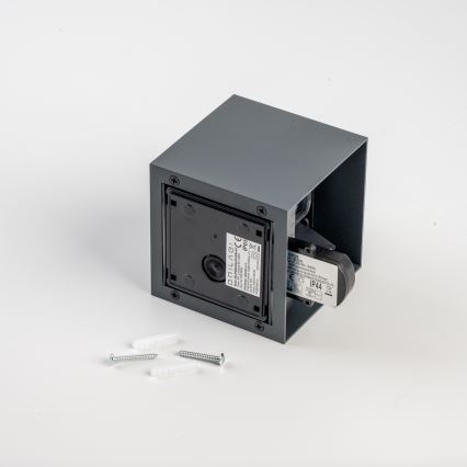 BRILAGI - LED зовнішній настінний світильник з датчиком CUBE LED/6W/230V антрацит IP65