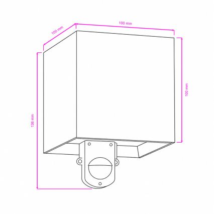 BRILAGI - LED зовнішній настінний світильник з датчиком CUBE LED/6W/230V антрацит IP65