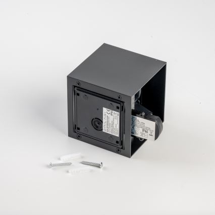 BRILAGI - LED зовнішній настінний світильник з датчиком CUBE LED/6W/230V чорний IP65