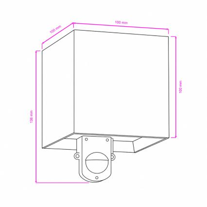 BRILAGI - LED зовнішній настінний світильник з датчиком CUBE LED/6W/230V чорний IP65
