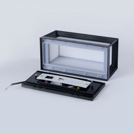 Brilagi - LED зовнішній настінний світильник зі сенсором PARKER LED/12W/230V, чорний, IP44