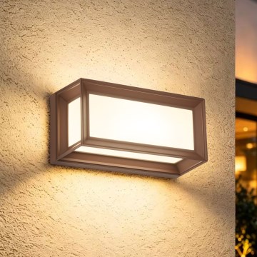 Brilagi - LED зовнішній настінний світильник з датчиком PARKER LED/12W/230V, коричневий, IP44