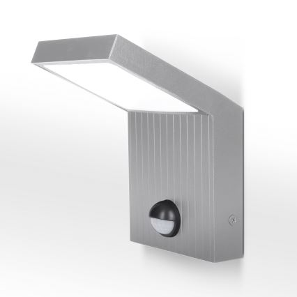 Brilagi - LED зовнішній настінний світильник з датчиком RIANO LED/8W/230V сріблястий IP65
