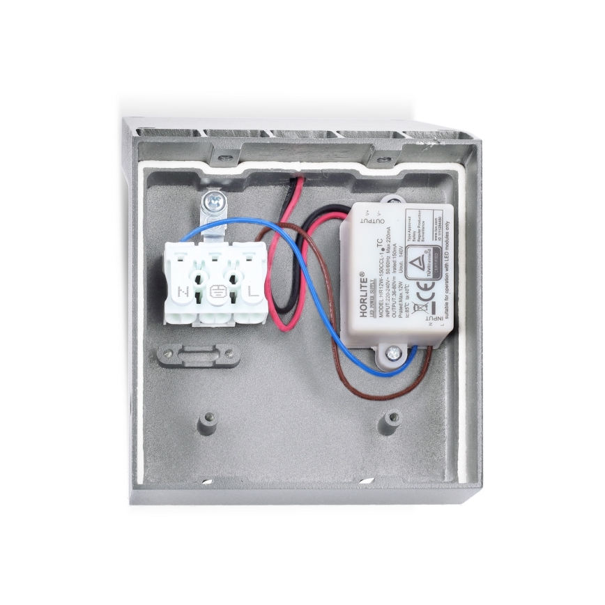 Brilagi - LED зовнішній настінний світильник з датчиком RIANO LED/8W/230V сріблястий IP65