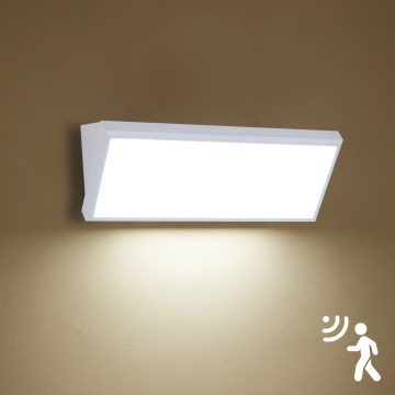 Брілагі - LED зовнішній настінний світильник з датчиком ТРІАНГЛЕ LED/42W/230V 45 см білий IP65