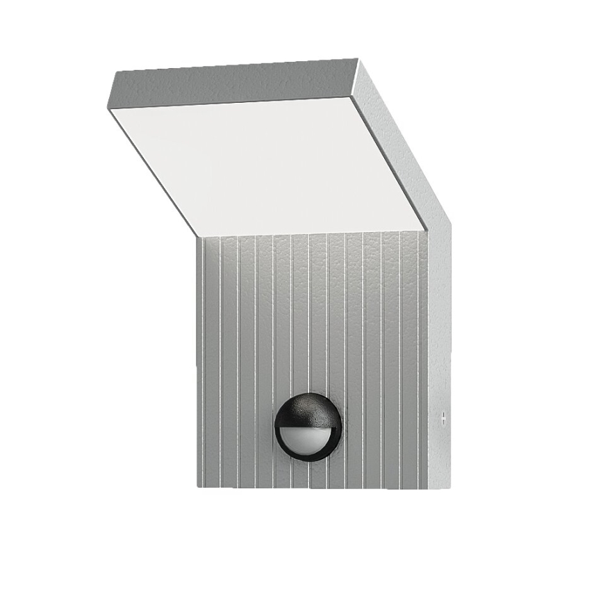 Brilagi - LED зовнішній настінний світильник з датчиком RIANO LED/8W/230V сріблястий IP65