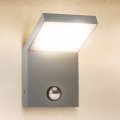 Brilagi - LED зовнішній настінний світильник з датчиком RIANO LED/8W/230V сріблястий IP65