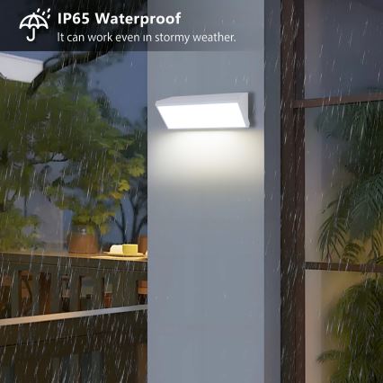 Брілагі - LED зовнішній настінний світильник з датчиком ТРІАНГЛЕ LED/42W/230V 45 см білий IP65