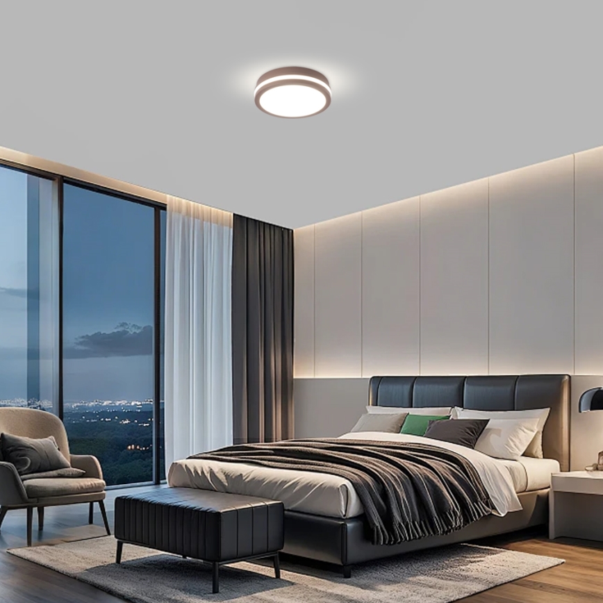 Brilagi - LED зовнішній стельовий світильник BENE LED/18W/230V, діаметр 21,5 см, коричневий, IP54