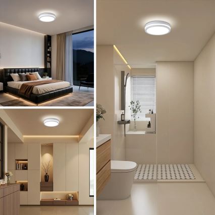 Brilagi - LED зовнішній стельовий світильник BENE LED/24W/230V діаметр 26 см білий IP54