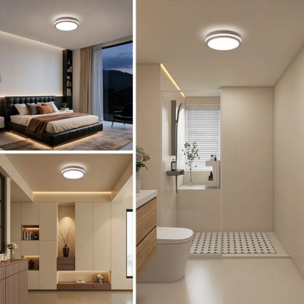 Brilagi - LED зовнішній стельовий світильник BENE LED/24W/230V, діаметром 26 см, коричневий, IP54