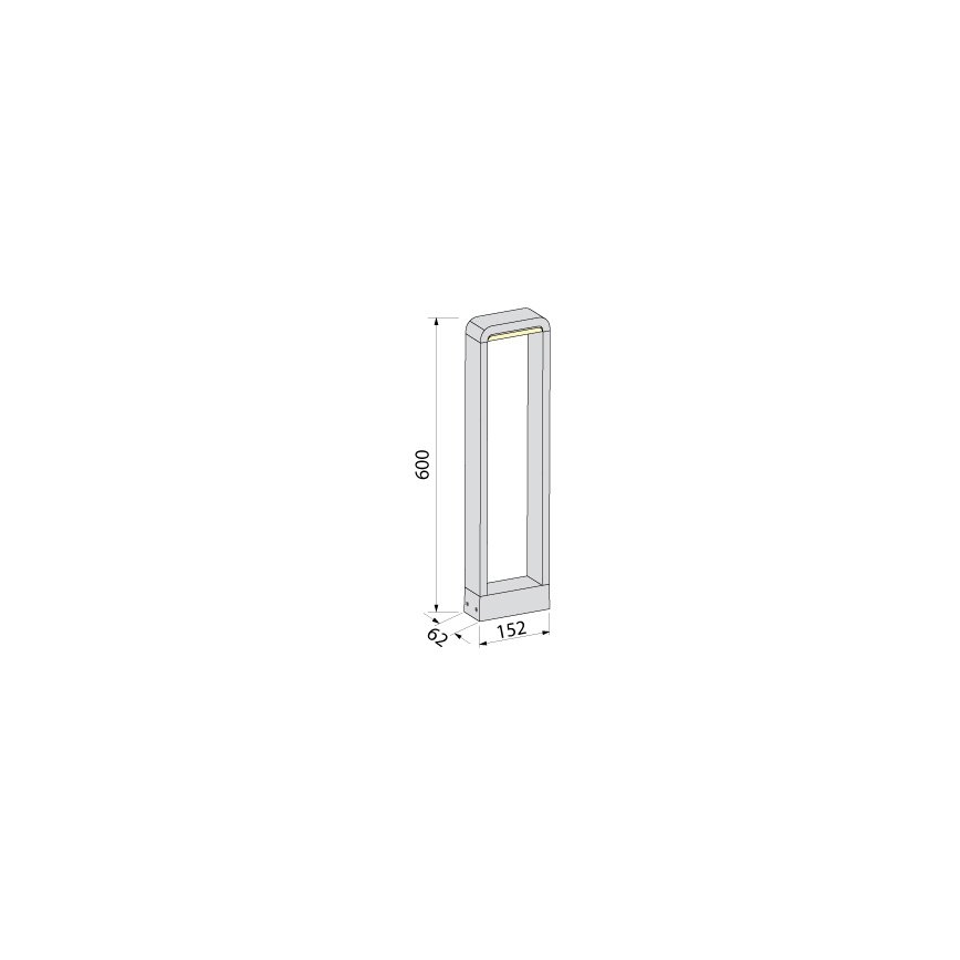 BRILAGI - LED Зовнішній світильник BARI LED/10W/230V 4000K IP65 60 cm антрацит
