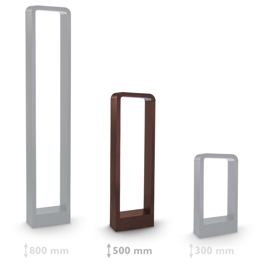 Brilagi - LED зовнішній світильник BARI LED/7W/230V 3000/4000/6000K коричневий IP54 50 см