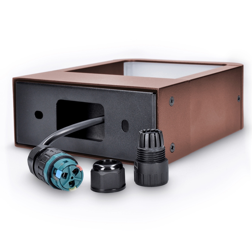 Брілаґі - ЛЕД зовнішній настінний світильник БАРІ ЛЕД/7 Вт/230 В 3000/4000/6000 К коричневий IP54