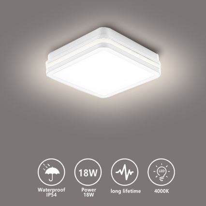 Brilagi - LED зовнішній світильник BENE LED/18W/230V 22x22 см білий IP54