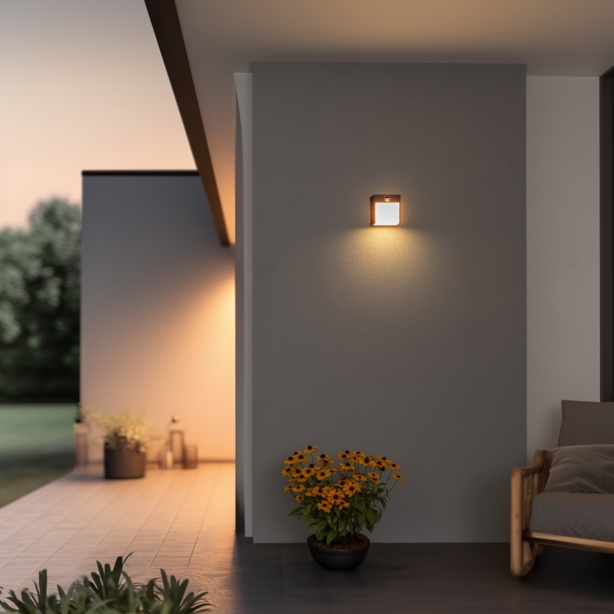 Brilagi - LED зовнішній настінний світильник з датчиком TERNI LED/12W/230V антрацит IP44