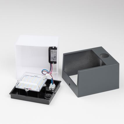 Brilagi - LED зовнішній настінний світильник з датчиком TERNI LED/12W/230V антрацит IP44