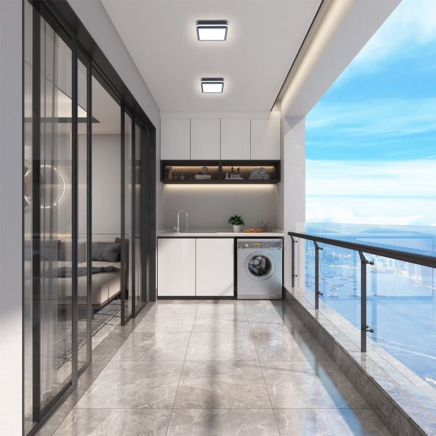 Brilagi - Зовнішній світильник LED із датчиком BENE LED/18W/230V 22x22 cm антрацит IP54