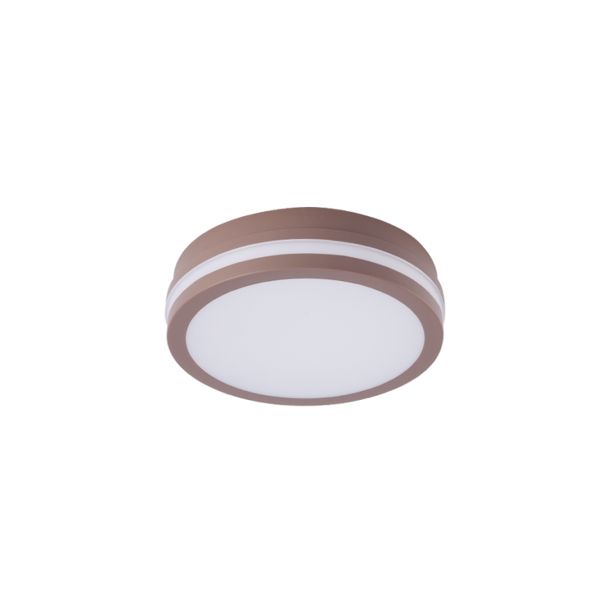 Brilagi - зовнішній стельовий LED-світильник з датчиком BENE LED/18W/230V, діаметр 21,5 см, коричневий, IP54